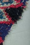 Colorful Moroccan Berber Rug 2.7 X 5.5 Feet - Vibrant Diamond Pattern