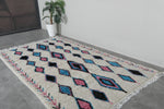 Colorful Moroccan rug 4.6 FT × 7.6 FT