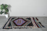 Vintage berber rug 3.8 FT X 6.9 FT
