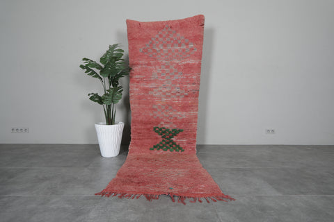 Handmade Moroccan rug 3.1 FT X 9.6 FT