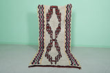 Traditional Moroccan Berber Rug 2.9 X 6.8 Feet - Vintage Tribal Pattern