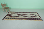 Traditional Moroccan Berber Rug 2.9 X 6.8 Feet - Vintage Tribal Pattern