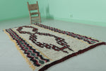 Traditional Moroccan Berber Rug 2.9 X 6.8 Feet - Vintage Tribal Pattern