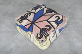 Colorful Kilim Ottoman pouf – Handwoven Geometric Design