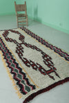 Traditional Moroccan Berber Rug 2.9 X 6.8 Feet - Vintage Tribal Pattern