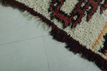 Traditional Moroccan Berber Rug 2.9 X 6.8 Feet - Vintage Tribal Pattern