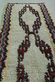 Traditional Moroccan Berber Rug 2.9 X 6.8 Feet - Vintage Tribal Pattern