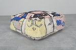 Colorful Kilim Ottoman pouf – Handwoven Geometric Design