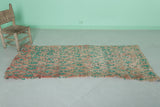 Vintage Handmade Runner Rug – 2.7 x 6.5 FT, Pastel Hues with Diamond Motif