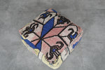 Colorful Kilim Ottoman pouf – Handwoven Geometric Design
