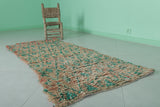 Vintage Handmade Runner Rug – 2.7 x 6.5 FT, Pastel Hues with Diamond Motif