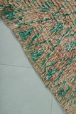 Vintage Handmade Runner Rug – 2.7 x 6.5 FT, Pastel Hues with Diamond Motif