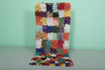 Vibrant Moroccan Berber Rag Rug - 2.7 x 6.2 ft | Multicolored Handmade Shag Carpet