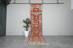 Handmade Moroccan rug 2.9 FT X 13.6 FT