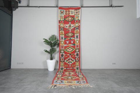 Handmade Moroccan rug 2.9 FT X 13.6 FT