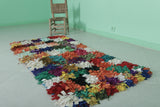 Vibrant Moroccan Berber Rag Rug - 2.7 x 6.2 ft | Multicolored Handmade Shag Carpet