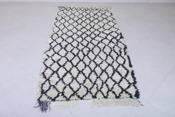 Moroccan berber rug – 3.7 x 7.7 ft | Classic diamond pattern