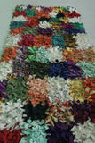 Vibrant Moroccan Berber Rag Rug - 2.7 x 6.2 ft | Multicolored Handmade Shag Carpet