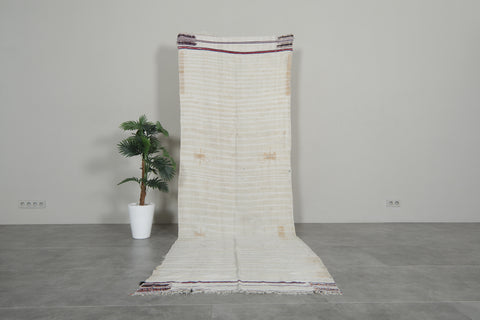 Vintage Moroccan Handwoven Kilim 3.8 FT x 11.6 FT – Elegant Long Rug with Traditional Design