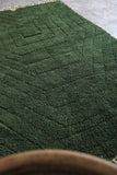 Green Wool Custom Moroccan Rug