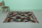 Fabulous Moroccan Boucherouite Berber Rug – 3 FT X 4.5 FT