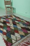 Fabulous Moroccan Boucherouite Berber Rug – 3 FT X 4.5 FT