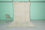 Beni Ourain Moroccan Rug - 6.6 x 11.6 FT Off-White Wool Rug