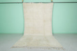 Beni Ourain Moroccan Rug - 6.6 x 11.6 FT Off-White Wool Rug