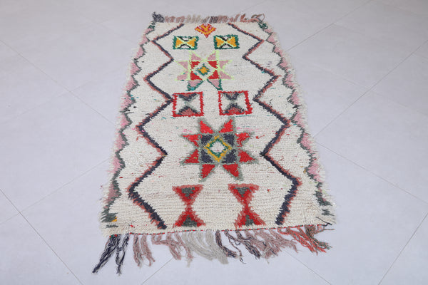 3.1 x 5.7 ft Moroccan berber rug – Colorful geometric tribal design