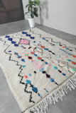 Colorful Moroccan rug 5.1 FT × 7.8 FT