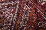 Handwoven Moroccan Floor Cushion – Rust & Burgundy Wool Pouf