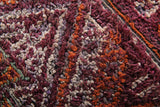 Handwoven Moroccan Floor Cushion – Rust & Burgundy Wool Pouf