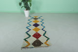 Runner Handmade Moroccan Colorful Rug - 2.1 FT X 6.2 FT