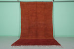 Handmade Moroccan Rug - 6.1 x 10.3 ft Orange and Red Wool Rug