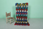 Vibrant Moroccan Berber Rug - 2.1 x 6.8 ft | Colorful Shaggy Handmade Runner