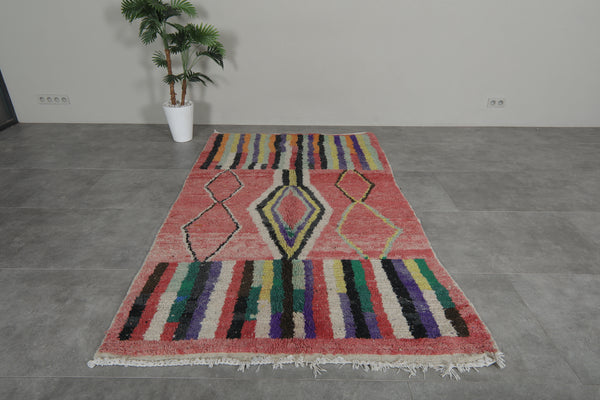 Colorful Handmade Berber Moroccan Rug – 4.8 FT X 8.4 FT | Unique Artisan Carpet