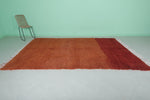 Handmade Moroccan Rug - 6.1 x 10.3 ft Orange and Red Wool Rug