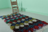 Vibrant Moroccan Berber Rug - 2.1 x 6.8 ft | Colorful Shaggy Handmade Runner