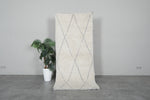 Handmade wool rug 3.1 FT X 7 FT