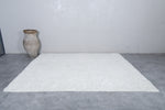 Handwoven Custom Moroccan Wool Rug - All-White Elegance