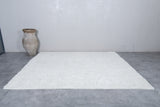 Handwoven Custom Moroccan Wool Rug - All-White Elegance