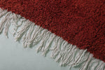 Handmade Moroccan Rug - 6.1 x 10.3 ft Orange and Red Wool Rug