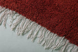 Handmade Moroccan Rug - 6.1 x 10.3 ft Orange and Red Wool Rug