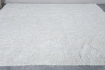 Handwoven Custom Moroccan Wool Rug - All-White Elegance