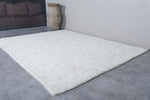 Handwoven Custom Moroccan Wool Rug - All-White Elegance