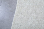 Handwoven Custom Moroccan Wool Rug - All-White Elegance