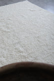 Handwoven Custom Moroccan Wool Rug - All-White Elegance