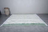 Custom White Moroccan Rug with Green Stripes – Custom Sizes