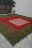 Hand-Knotted Moroccan Wool Rug - Custom Size with Intricate Design