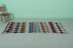 Vintage Boucherouite Runner Rug – 2.3 FT x 6.7 FT | Handmade Moroccan Design